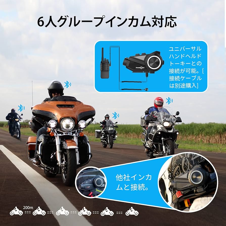 Amazon.co.jp: FreedConn バイク インカムR3 カメラ付きインカム